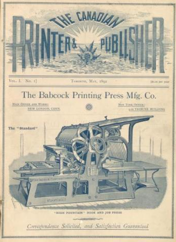 Canada's first printing magazine 