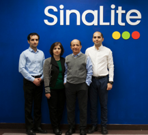 From left to right: Brian Meshkati, SinaLite Vice President, Fara Meshkati, SinaLite Co-Founder, Oscar Meshkati, SinaLite Co-Founder, and Mike Meshkati, SinaLite President
