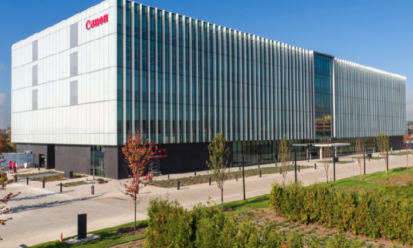 The Canon Canada headquarters in Brampton. 
