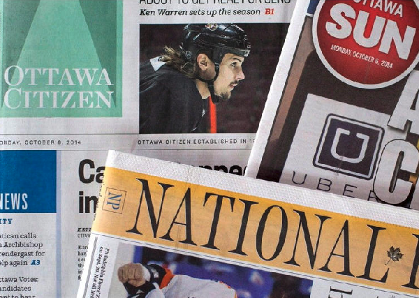 All of Postmedia's newspapers could not be printed because of flooding 