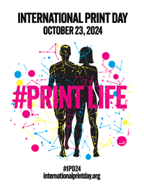 The International Print Day 2024 poster created by Craig Bower