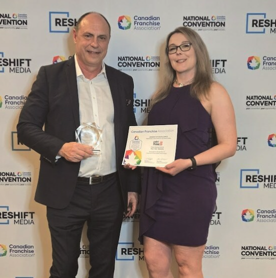 Andrew Hrywnak , President with Suzanne Howie, Franchise Support.