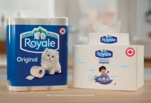 Royale tissues are all manufactured in Canada by Irving Pulp & Paper.
